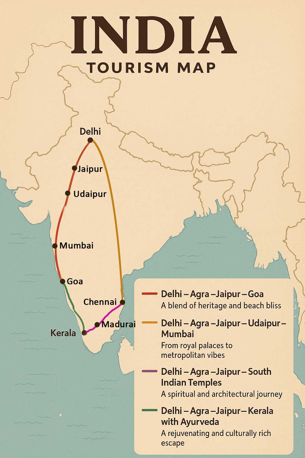 Map - India Tour Packages