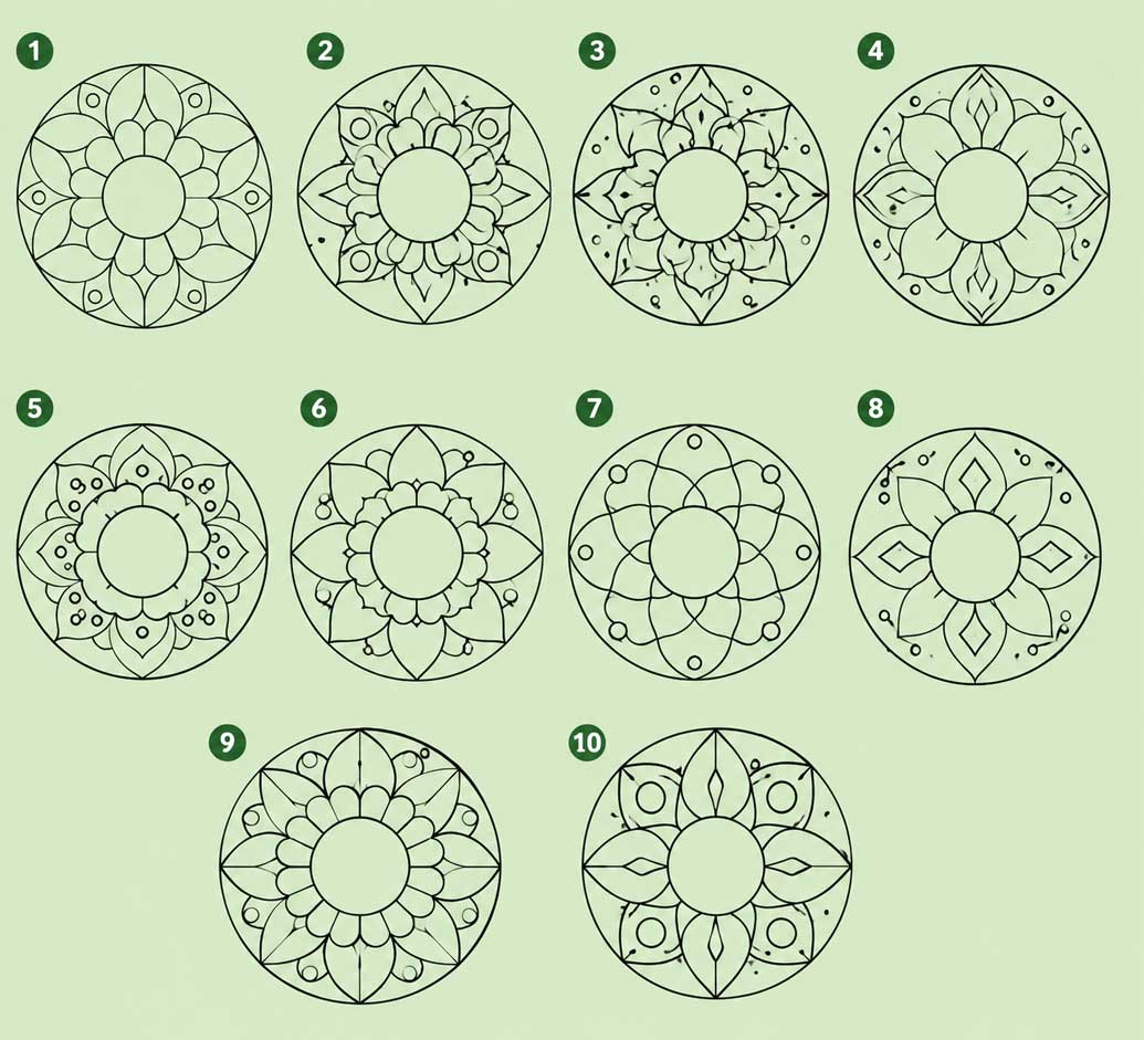easy small pookkalam designs